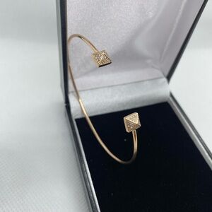 14k rose gold diamond cuff bracelet